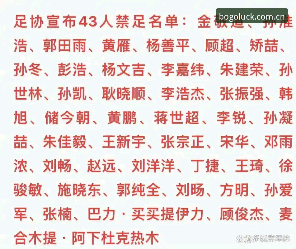 足协第三批禁足名单深度解读教程——博狗体育用户必看的事件分析指南